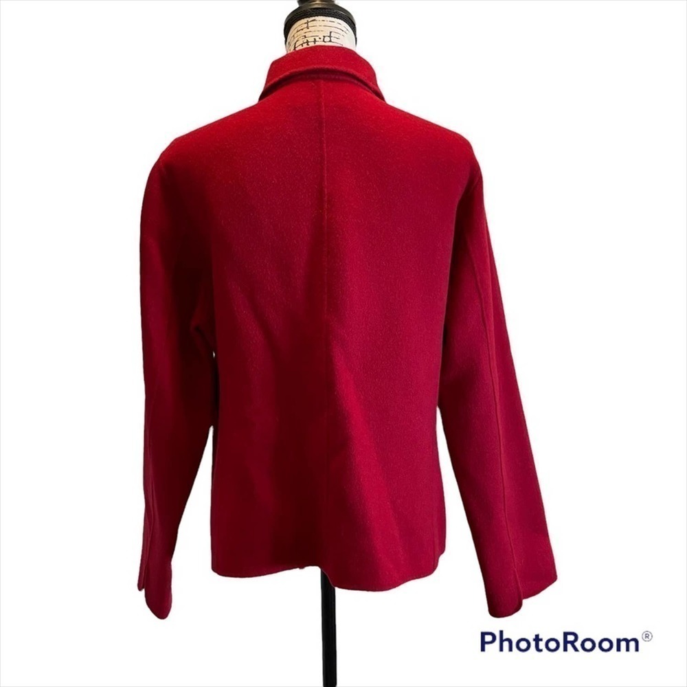 Pendleton Blazer Jacket Size Large Ruby Red Wool … - image 4